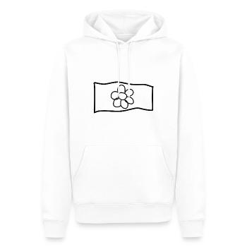 Fleur Drapeau Symbole Forme Nature - Sweat à capuche Premium bio Homme - blanc - Devant - Nico (187cm)