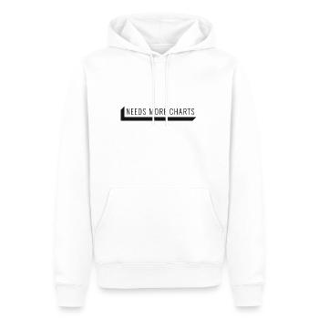 Needs more Charts - Männer Premium Bio Hoodie - Weiß - Vorne - Nico (187cm)