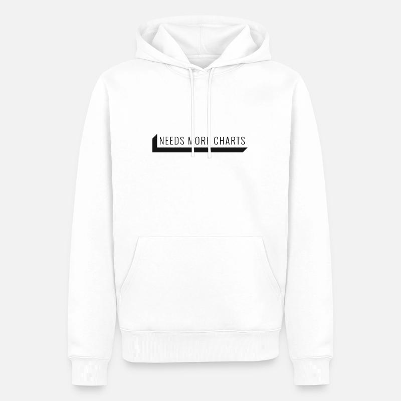 Needs more Charts - Männer Premium Bio Hoodie - Weiß