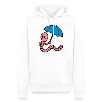 Earthworm - Sweat à capuche Premium bio Homme - blanc - Devant - Nico (187cm)