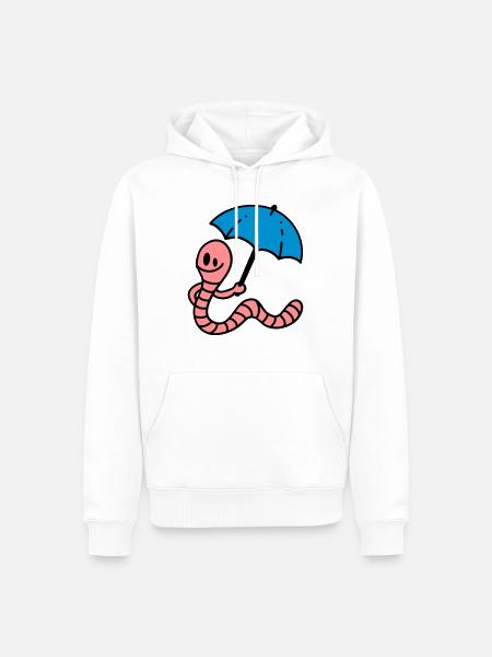 Earthworm - Men’s Premium Organic Hoodie - white