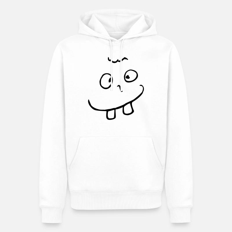 Nerd Face - Männer Premium Bio Hoodie - Weiß