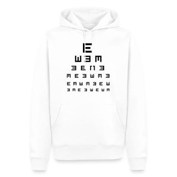Test oculaire - Sweat à capuche Premium bio Homme - blanc - Devant - Nico (187cm)