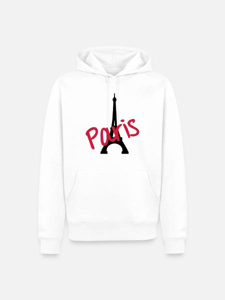 Eiffel Tower Paris - Men’s Premium Organic Hoodie - white