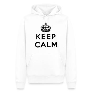 Keep Calm - Männer Premium Bio Hoodie - Weiß - Vorne - Nico (187cm)