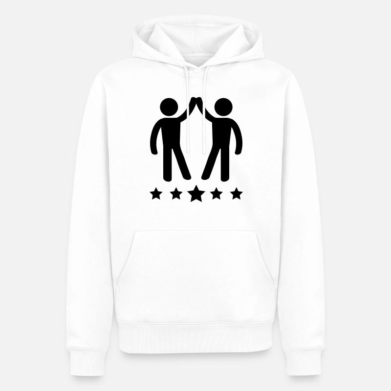 friends_symbol_t1 - Sweat à capuche Premium bio Homme - blanc