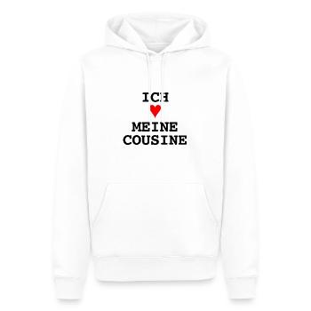 Ich liebe meine Cousine - Männer Premium Bio Hoodie - Weiß - Vorne - Nico (187cm)