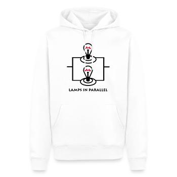 Lampen parallel - Männer Premium Bio Hoodie - Weiß - Vorne - Nico (187cm)
