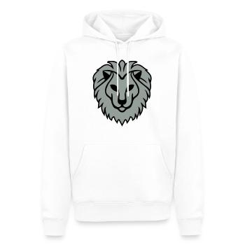 leon - Men’s Premium Organic Hoodie - white - Front - Nico (187cm)