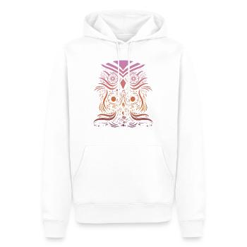 Crâne et os croisés stylés - Sweat à capuche Premium bio Homme - blanc - Devant - Nico (187cm)
