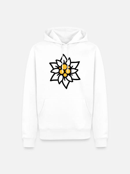 Edelweiss - Men’s Premium Organic Hoodie - white