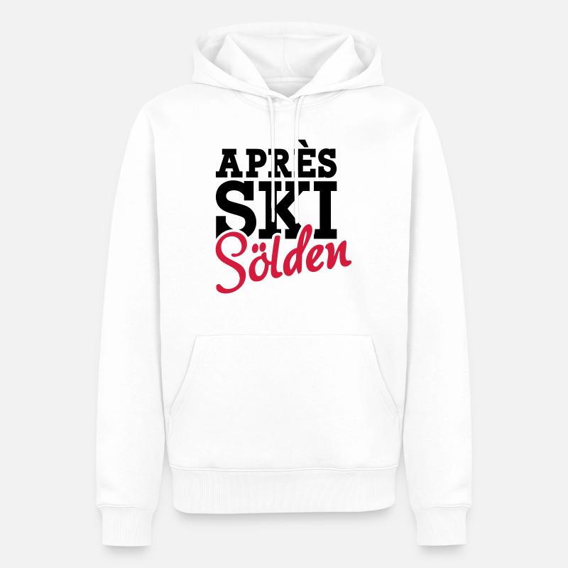 Sölden - Männer Premium Bio Hoodie - Weiß