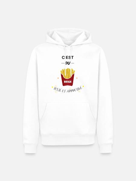 C'est du belge testé et approuvé t-shirt cadeau - Sweat à capuche Premium bio Homme - blanc