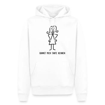 Kannst mich Tante nennen - Männer Premium Bio Hoodie - Weiß - Vorne - Nico (187cm)