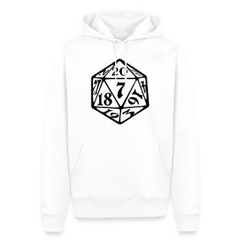 Dice RPG Pen & Paper RPG - Sweat à capuche Premium bio Homme - blanc - Devant - Nico (187cm)