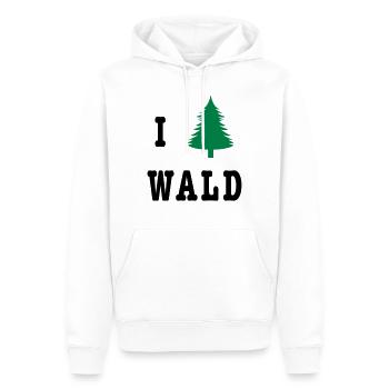 I love Wald - Männer Premium Bio Hoodie - Weiß - Vorne - Nico (187cm)
