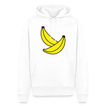 zwei Bananen - Männer Premium Bio Hoodie - Weiß - Vorne - Nico (187cm)