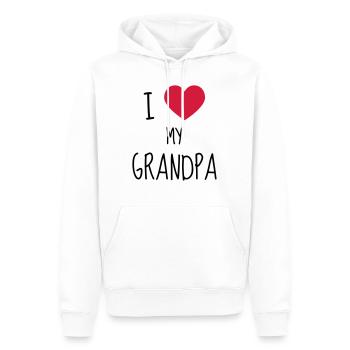 Papy Papi Grand-Père Retraite famille - Sweat à capuche Premium bio Homme - blanc - Devant - Nico (187cm)