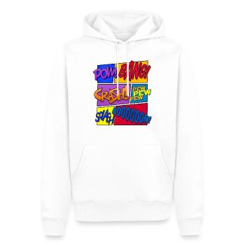 Get Loud (Comic-Design) - Sweat à capuche Premium bio Homme - blanc - Devant - Nico (187cm)