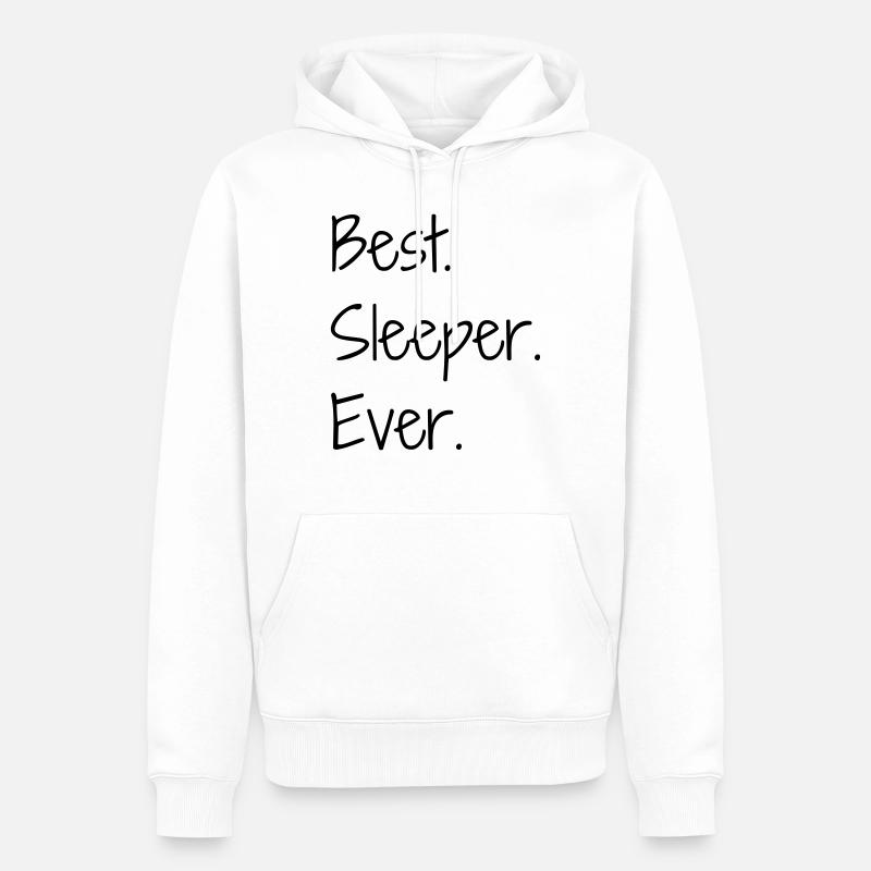 Schlaf / Schläfer / Müdigkeit / Rest - Männer Premium Bio Hoodie - Weiß