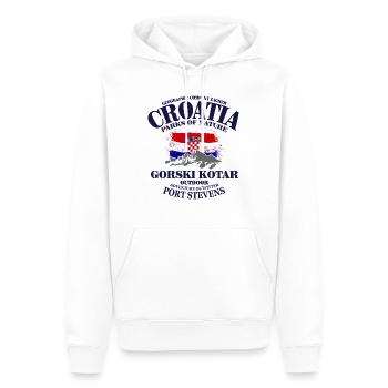 Croatia - Kroatien - Männer Premium Bio Hoodie - Weiß - Vorne - Nico (187cm)
