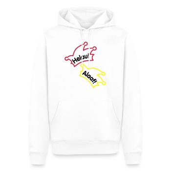 Narrenkappe / Helau / Alaaf - Männer Premium Bio Hoodie - Weiß - Vorne - Nico (187cm)