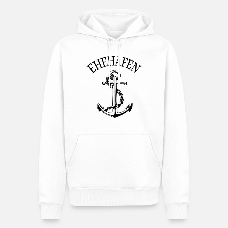 (ehehafen_anker) - Männer Premium Bio Hoodie - Weiß