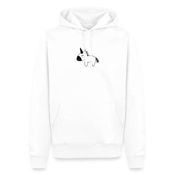 Douce petite licorne - Sweat à capuche Premium bio Homme - blanc - Devant - Nico (187cm)