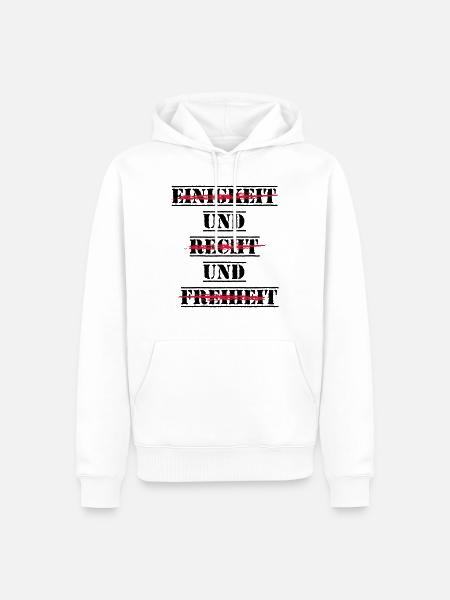 Einigkeit und Recht und Freiheit - Männer Premium Bio Hoodie - Weiß