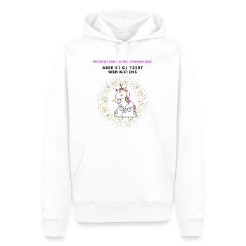 Glitzer - Männer Premium Bio Hoodie - Weiß - Vorne - Nico (187cm)