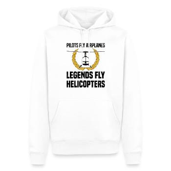 Pilote d’hélicoptère Hélicoptère Disant Hobby Pilot - Sweat à capuche Premium bio Homme - blanc - Devant - Nico (187cm)