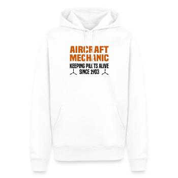 Flugzeugmechaniker Flugzeugtechniker Ingenieur - Männer Premium Bio Hoodie - Weiß - Vorne - Nico (187cm)