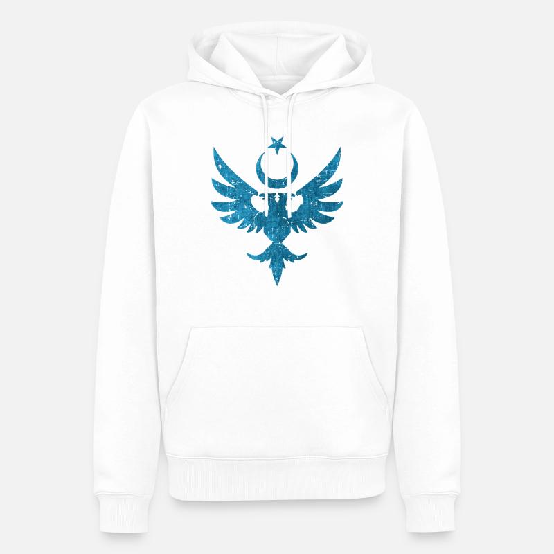 Selçuklu - Sweat à capuche Premium bio Homme - blanc