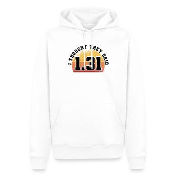 Coureurs de marathon courant semi-marathon disant - Sweat à capuche Premium bio Homme - blanc - Devant - Nico (187cm)
