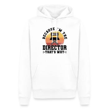 Réalisateur Cinéaste Long métrage - Sweat à capuche Premium bio Homme - blanc - Devant - Nico (187cm)