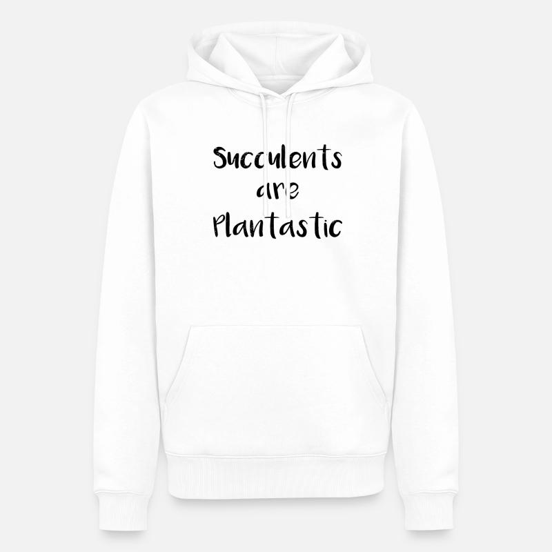 Cactus Succulent Fleuriste Cactus Végétal - Sweat à capuche Premium bio Homme - blanc