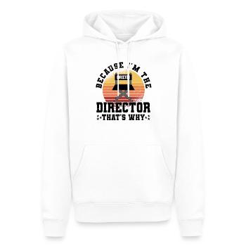 Réalisateur Cinéaste Long métrage - Sweat à capuche Premium bio Homme - blanc - Devant - Nico (187cm)
