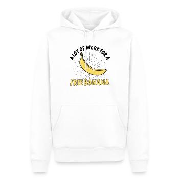 Coureurs de marathon en course semi-marathon - Sweat à capuche Premium bio Homme - blanc - Devant - Nico (187cm)
