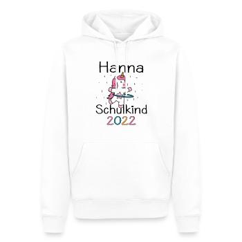 Einschulung 2022 Hanna Einhorn Erstklässler 2022 - Männer Premium Bio Hoodie - Weiß - Vorne - Nico (187cm)