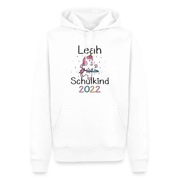 Einschulung 2022 Leah Einhorn Erstklässler 2022 - Männer Premium Bio Hoodie - Weiß - Vorne - Nico (187cm)