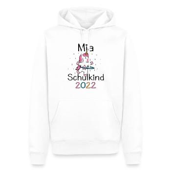 Einschulung 2022 Mia Einhorn Erstklässler 2022 - Männer Premium Bio Hoodie - Weiß - Vorne - Nico (187cm)