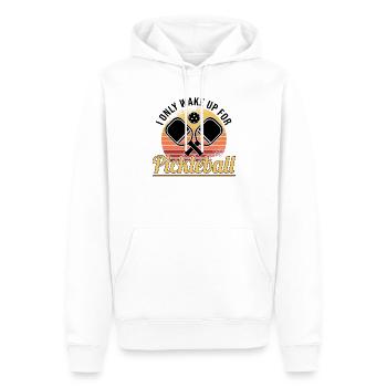 Pickleball Retro Liebe Dinking Pickleballspieler - Männer Premium Bio Hoodie - Weiß - Vorne - Nico (187cm)