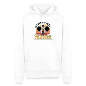 Pickleball Retro Liebe Dinking Pickleballspieler - Männer Premium Bio Hoodie - Weiß - Vorne - Nico (187cm)