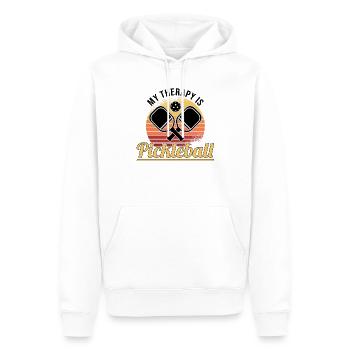 Pickleball Retro Liebe Dinking Pickleballspieler - Männer Premium Bio Hoodie - Weiß - Vorne - Nico (187cm)