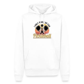 Pickleball Retro Liebe Dinking Pickleballspieler - Männer Premium Bio Hoodie - Weiß - Vorne - Nico (187cm)
