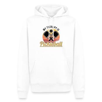 Pickleball Retro Liebe Dinking Pickleballspieler - Männer Premium Bio Hoodie - Weiß - Vorne - Nico (187cm)