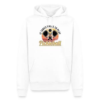 Pickleball Retro Liebe Dinking Pickleballspieler - Männer Premium Bio Hoodie - Weiß - Vorne - Nico (187cm)