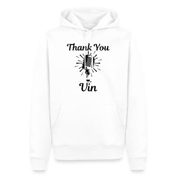 Thank You Vin - Men’s Premium Organic Hoodie - white - Front - Nico (187cm)