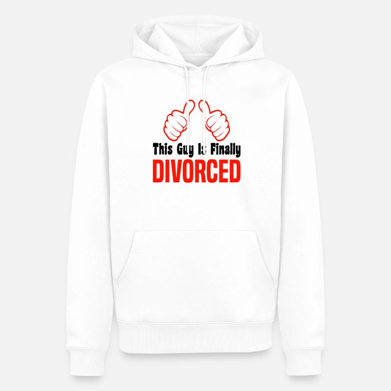 Scheidung Trennung Ehe Ex Scheidungsparty - Männer Premium Bio Hoodie - Weiß