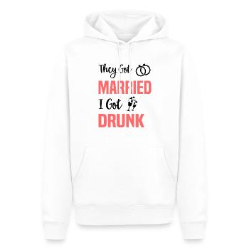 JGA Mariage Mariage Jungesellenabschied Party - Sweat à capuche Premium bio Homme - blanc - Devant - Nico (187cm)
